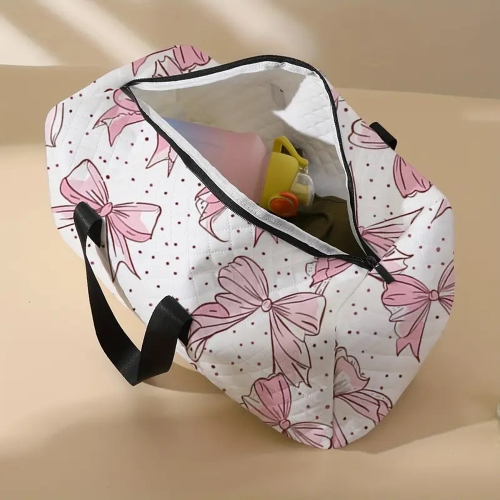 Bow Print Travel Duffel Bag